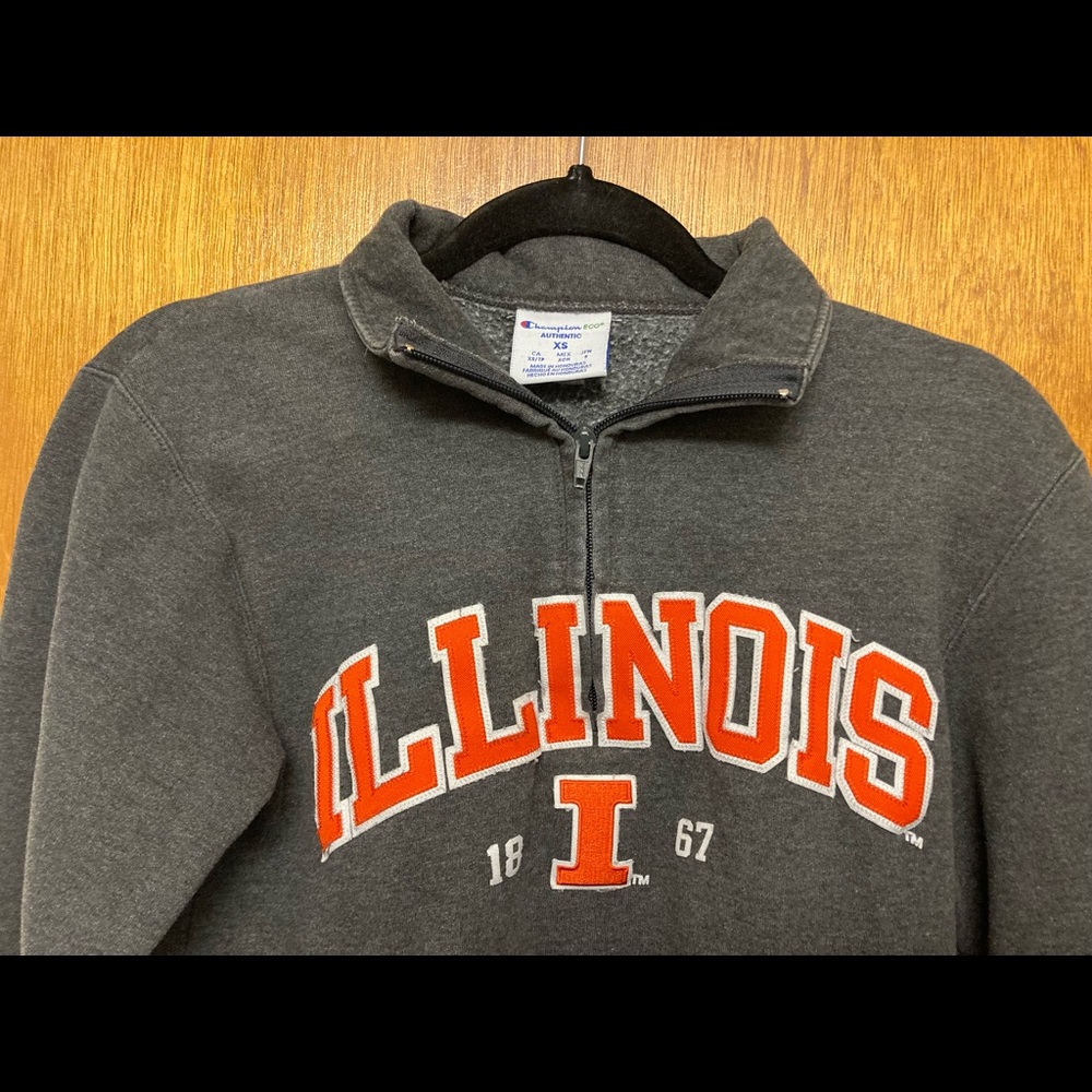 Womens Illinois Fighting Illini 1/4-Zip Pullover sweater